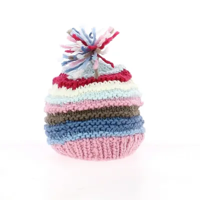 Girls Striped Beanie - Traclet Reference: 22699| Chapellerie Traclet