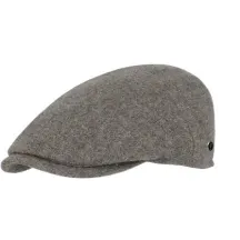 Matteo Flat Cap Grey Wool - FLECHET ref 22714 chapellerie traclet