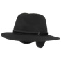 Chapeau Traveller Gianni Cache-Oreilles Feutre Noir - Fléchet