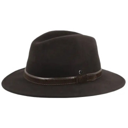Chapeau Traveller Enzo Impermeable & Crushable Feutre Marron - Flechet