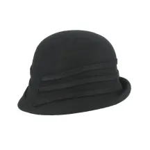 Chapeau Cloche Feutre Laine Noir - Traclet
