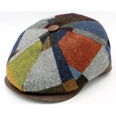 Dijon 8-Panel Patchwork Wool Cap - Traclet Reference: 22732| Chapellerie Traclet
