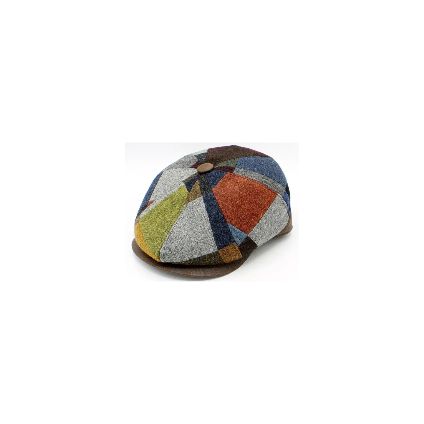 Dijon 8-Panel Patchwork Wool Cap - Traclet Reference: 22732| Chapellerie Traclet