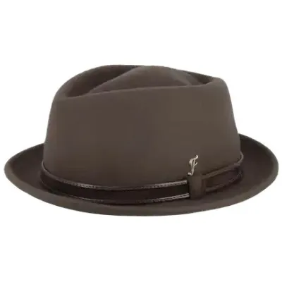 Chapeau Porkpie Novare Feutre Taupe - Fléch