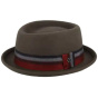 Porkpie Crooner Taupe Felt Hat - Fléchet