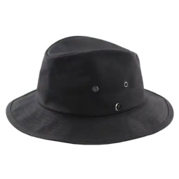 Giovanni Black Oiled Cotton Hat - Fléchet