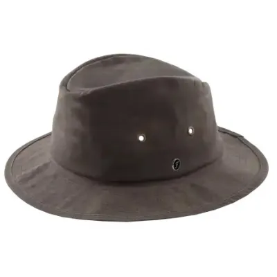 Giovanni Oiled Cotton Hat Brown - Fléchet Reference: 22746| Chapellerie Traclet