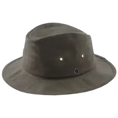 Giovanni Oiled Cotton Hat Khaki - Fléchet Reference: 22747| Chapellerie Traclet