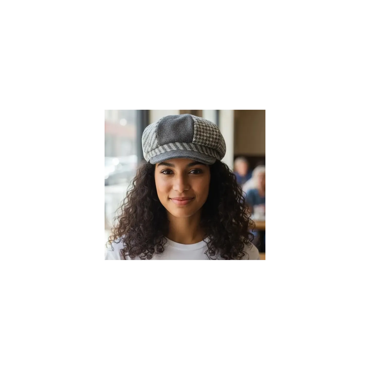 Azzurra Patchwork Newsboy Cap - Fléchet Reference: 22749| Chapellerie Traclet