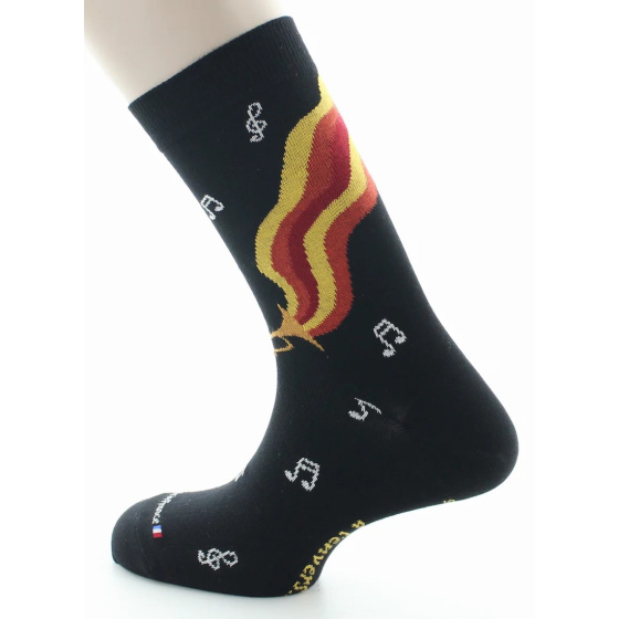 Men's Music Organic Cotton Black Socks - DAGOBERT
