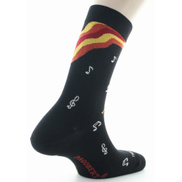 Men's Music Organic Cotton Black Socks - DAGOBERT