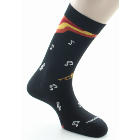 Men's Music Organic Cotton Black Socks - DAGOBERT