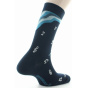 Chaussettes Hommes Musique Coton Bio Marine - DAGOBERT