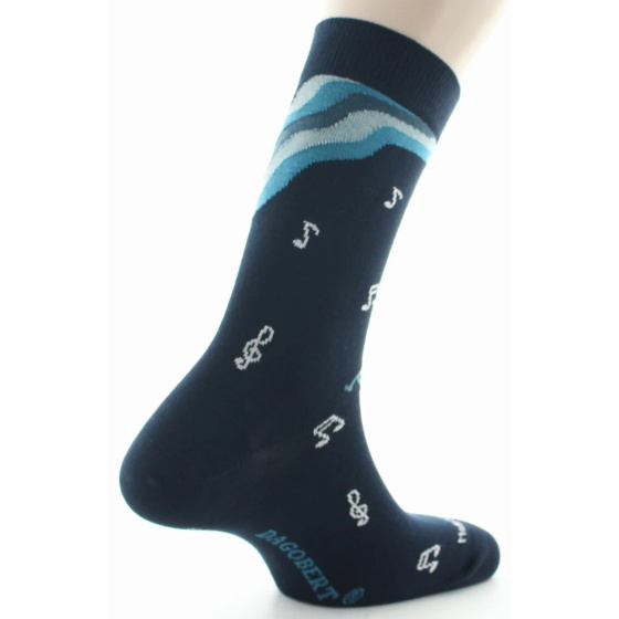 Men's Music Organic Cotton Navy Socks - DAGOBERT