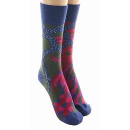 Women's Le Paon Wool Socks Made in France - Berthe