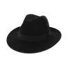 Fedora Hat Felt Wool Black Waterproof - Traclet