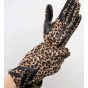 Women's Touchscreen Gloves Recycled Fleece Leopard - Isotoner