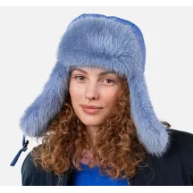 Hawka Bomber Blue Ushanka Barts: warm, comfortable and lined with faux fur. Aviator style ideal for winter. Available