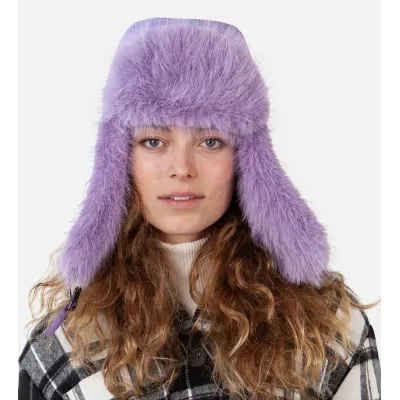 Hawka Bomber Purple Ushanka Barts: warm, comfortable and lined with faux fur. Aviator style ideal for winter. Available