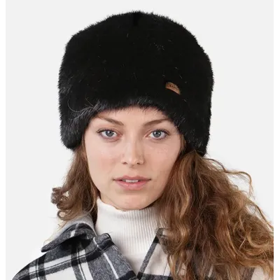 Women's black JOSH Faux Fur toque - Barts Reference: 7291 | Traclet Hat Shop