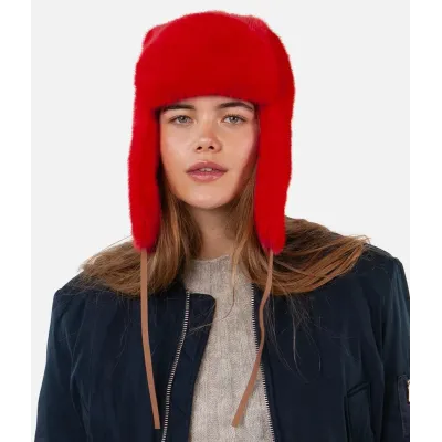 Lucerne Red Faux Fur Chapka - Barts Reference: 22774| Chapellerie Traclet