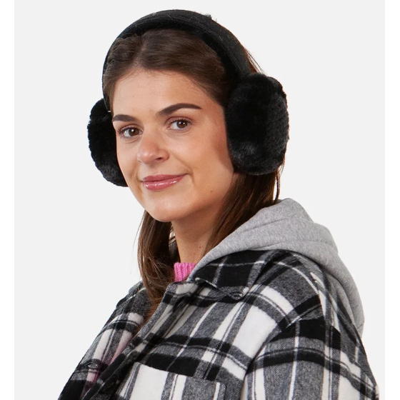Bigwit Faux Fur Earmuffs Black - Barts