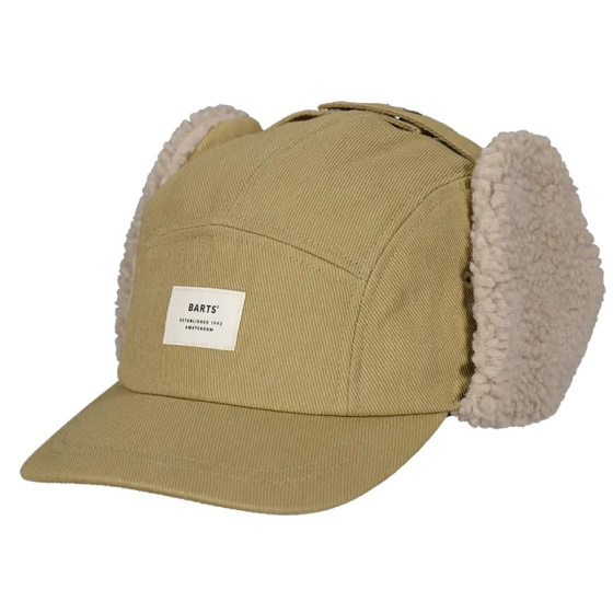 Hafnar Cap with Faux Fur Ear Flaps Sand - Barts