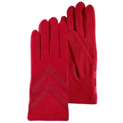 Gants Femme Tactiles Laine Rouge - Isotoner