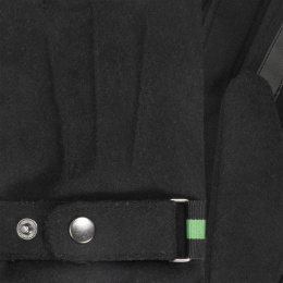 Gants Homme Tissu Lainé Noir - Isotoner