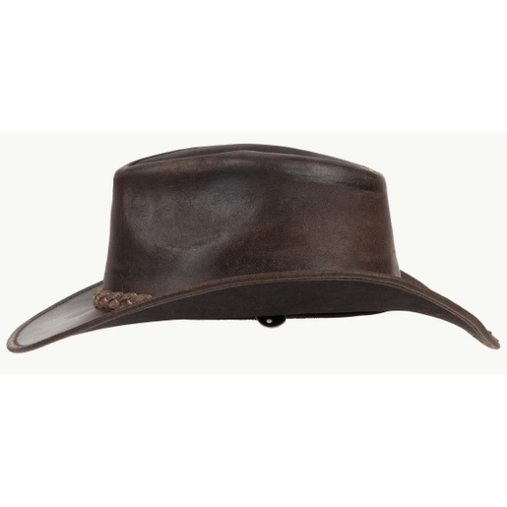 Chapeau Australien Fitzroy Cuir Marron - SCIPPIS - Traclet Chapeau Australien Fitzroy Cuir Marron - SCIPPIS - Traclet
