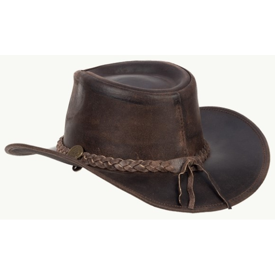 Australian Hat Fitzroy Brown Leather - SCIPPIS - Traclet