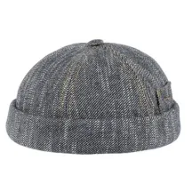Docker Cooper Dark Denim Cotton Beanie - Mtm  Reference: 22822| Chapellerie Traclet