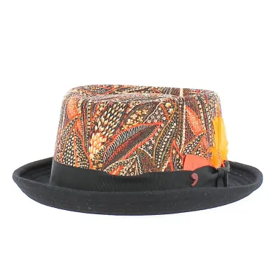 Piedmont Patchwork Porkpie Hat - Traclet | Wool & Unique Style ref 22827 chapellerie traclet