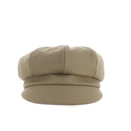 Esma Taupe Wool Newsboy Cap - Traclet