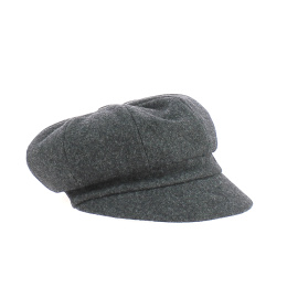 Esma Sympatex Anthracite Wool Newsboy Cap - Traclet