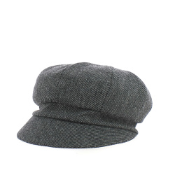 Casquette Gavroche Esma Sympatex Laine chevron Anthracite - Traclet