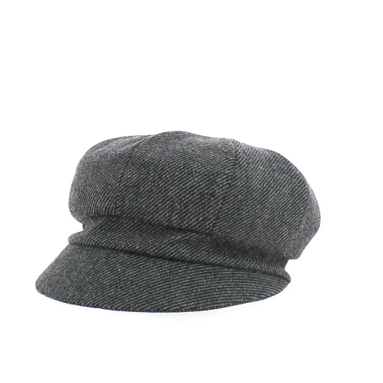 Casquette Gavroche Esma Sympatex Laine chevron Anthracite - Traclet