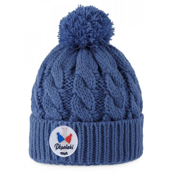 Alpina Navy Blue Pom Pom Children's Beanie - Pipolaki