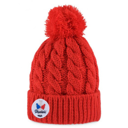 Pom-Pom Beanie Gstaad Red - Pipolaki