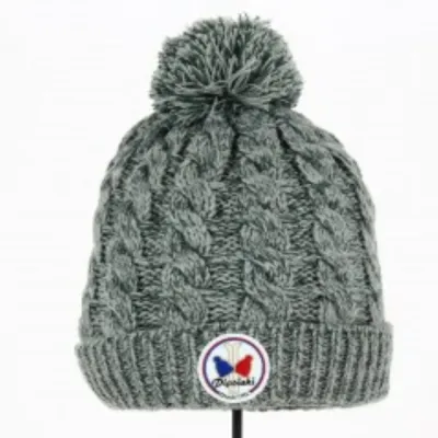 Bonnet à Pompon Gstaad Gris Chiné - Pipolaki