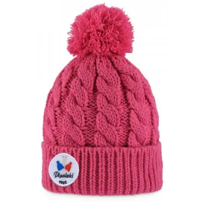 Bonnet à Pompon Gstaad Fuchsia - Pipolaki