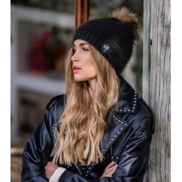 Black Naiade Pom-Pom Beanie - Pipolaki