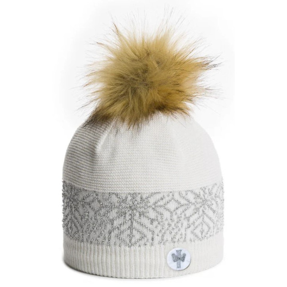 Favara Pom-Pom Beanie White - Pipolaki