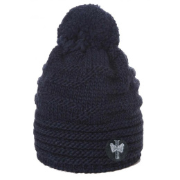 Delia Navy Pom Pom Beanie - Pipolaki