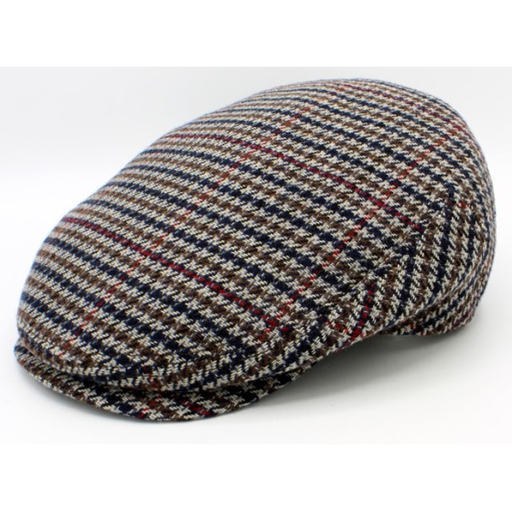 Brown Houndstooth Flat Cap - Traclet