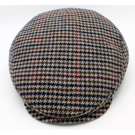 Brown Houndstooth Flat Cap - Traclet