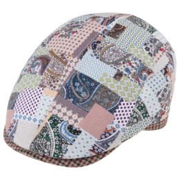 Alvize Beige Paisley Pattern Flat Cap - Traclet