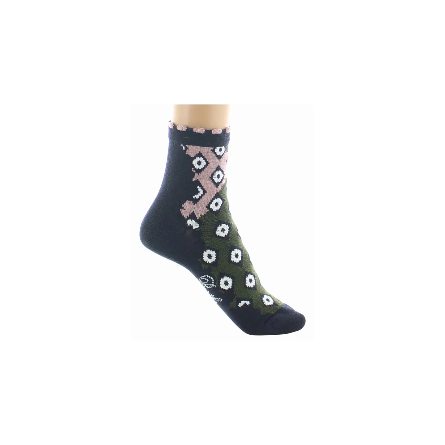 Chaussettes Courtes Femme Losanges Laine Made in France - Berthe  Reference : 22896 | Chapellerie Traclet