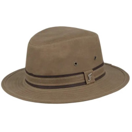 Sintra Waterproof Oiled Cotton Hat Camel - Flechet