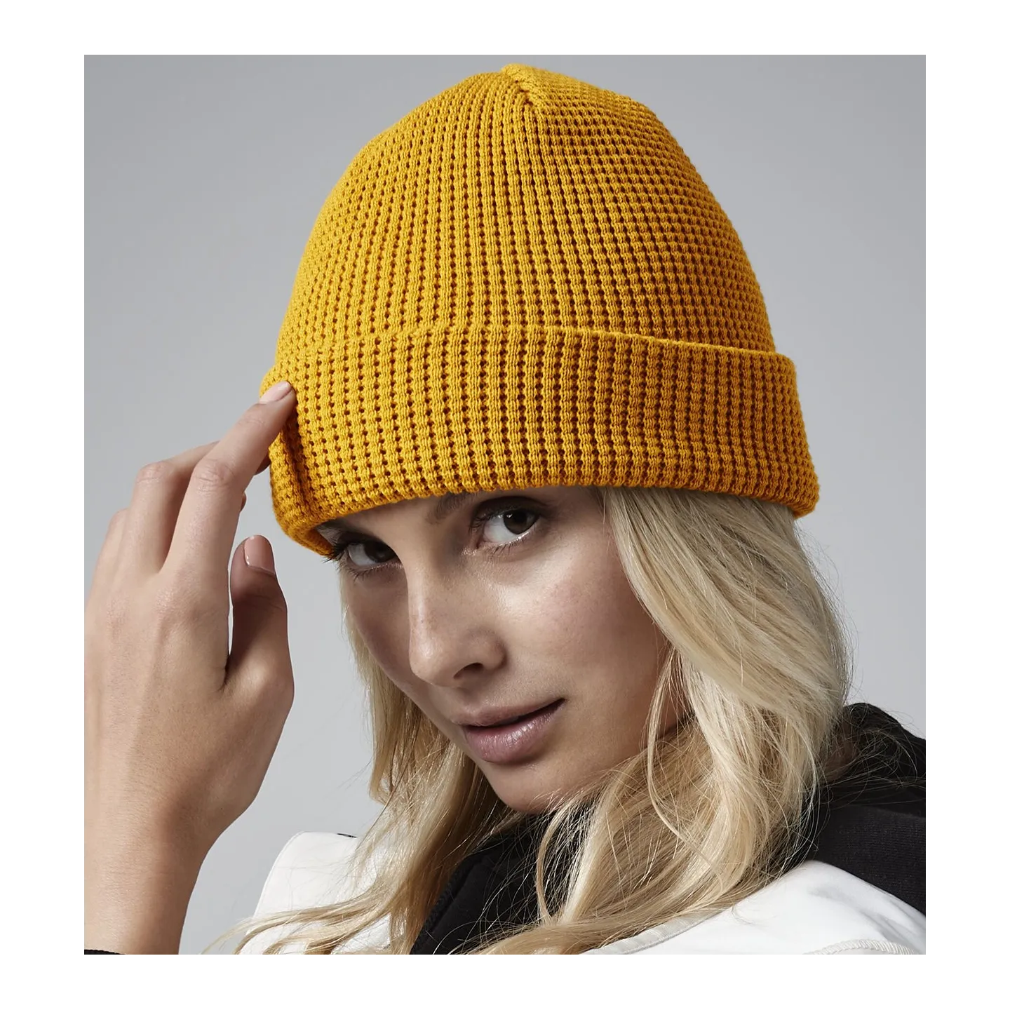Waffle Knit Organic Cotton Beanie - Traclet Reference: 22903| Chapellerie Traclet